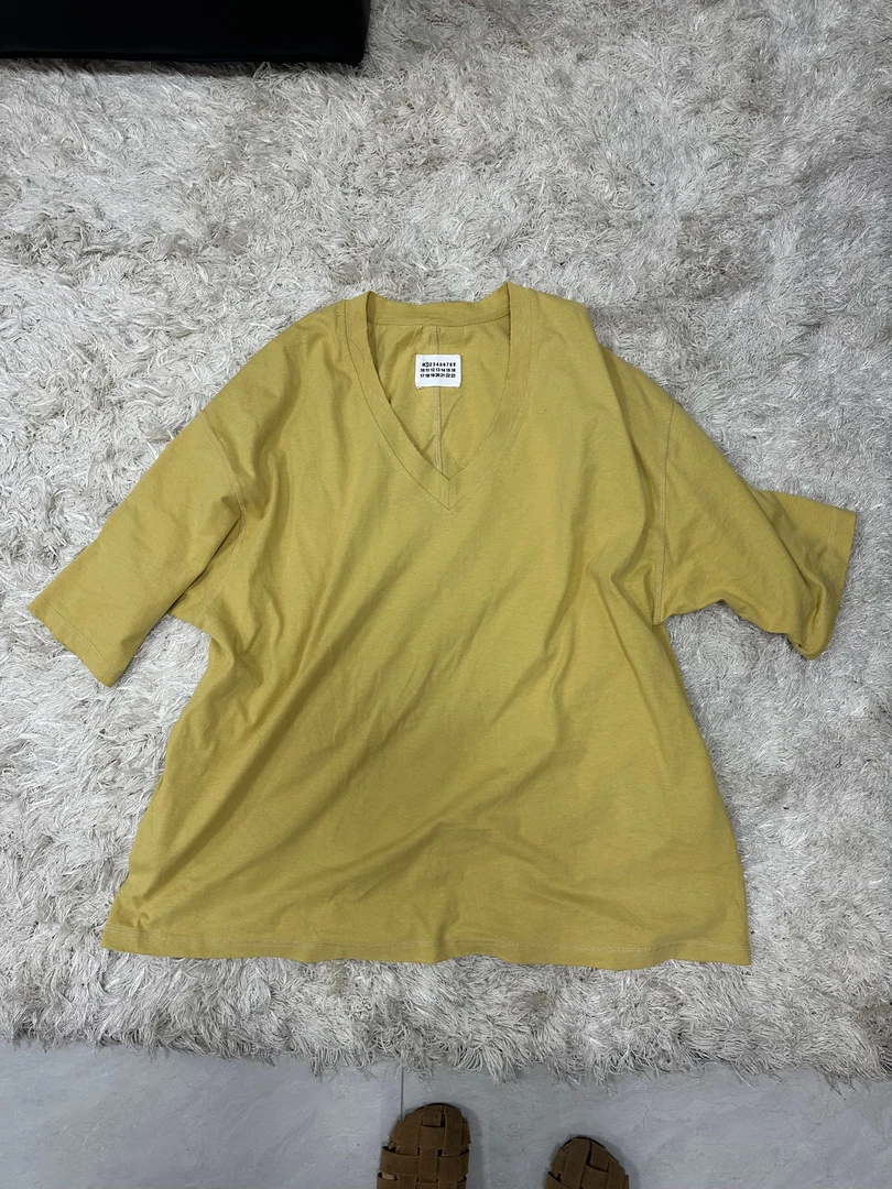 【芬芬姐精选】夏季V领短袖慵懒风宽松长款T恤舒适百搭时尚