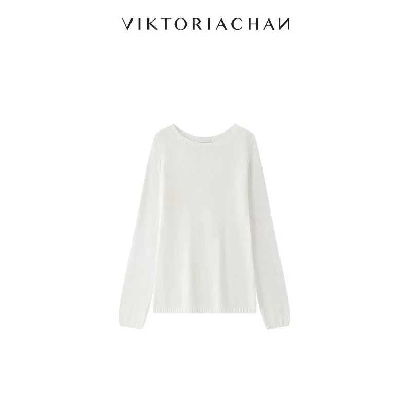 董小姐买手店VIKTORIACHAN 宽松微透长袖针织套头衫