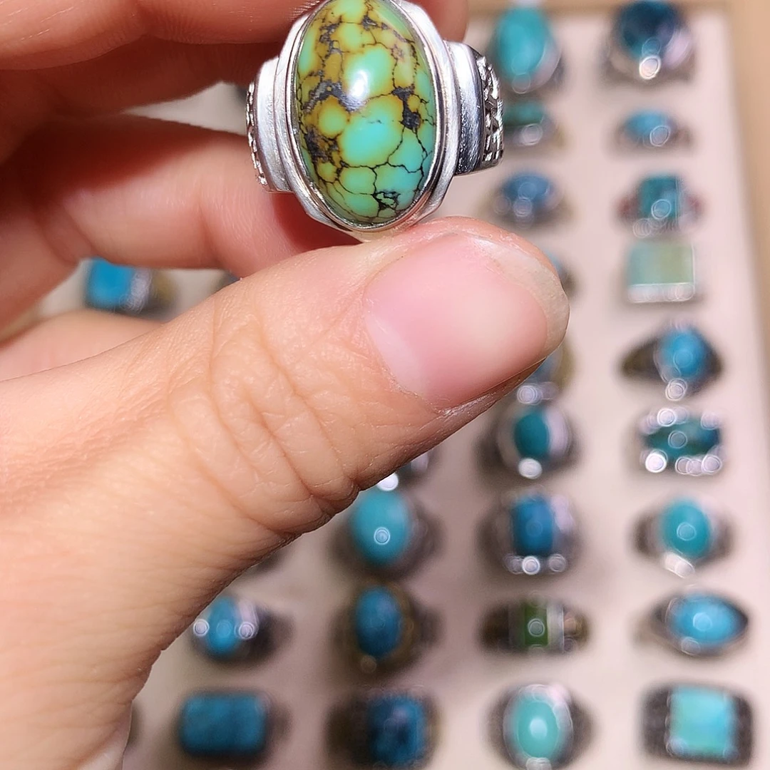 绿松石银S925镶嵌颈饰