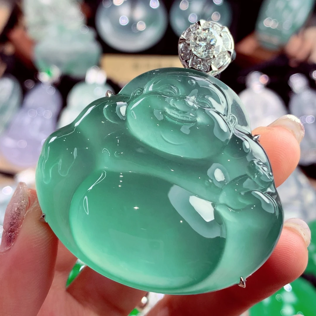 吊坠(不含链)18K金镶嵌翡翠10w定金看货总价咨询客服