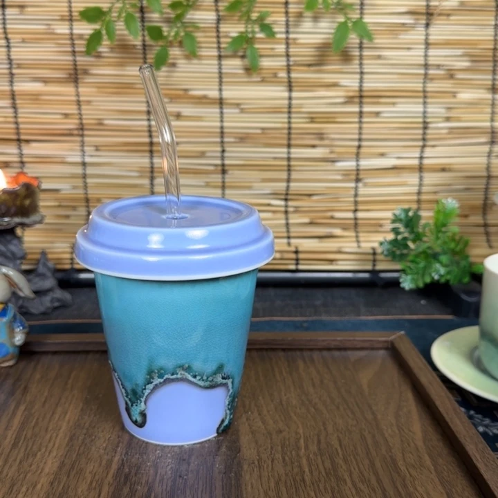 陶瓷景德镇高温颜色釉窑变咖啡杯