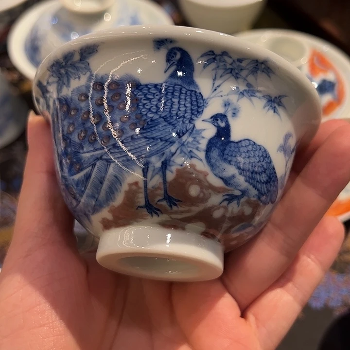 金***麦沐月山房原矿青花釉里红