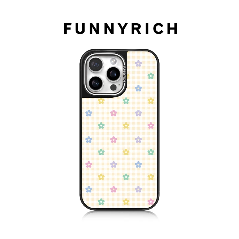 FUNNYRICH春日小花适用iPhone17ProMax手机壳苹果16/15新款14磁吸