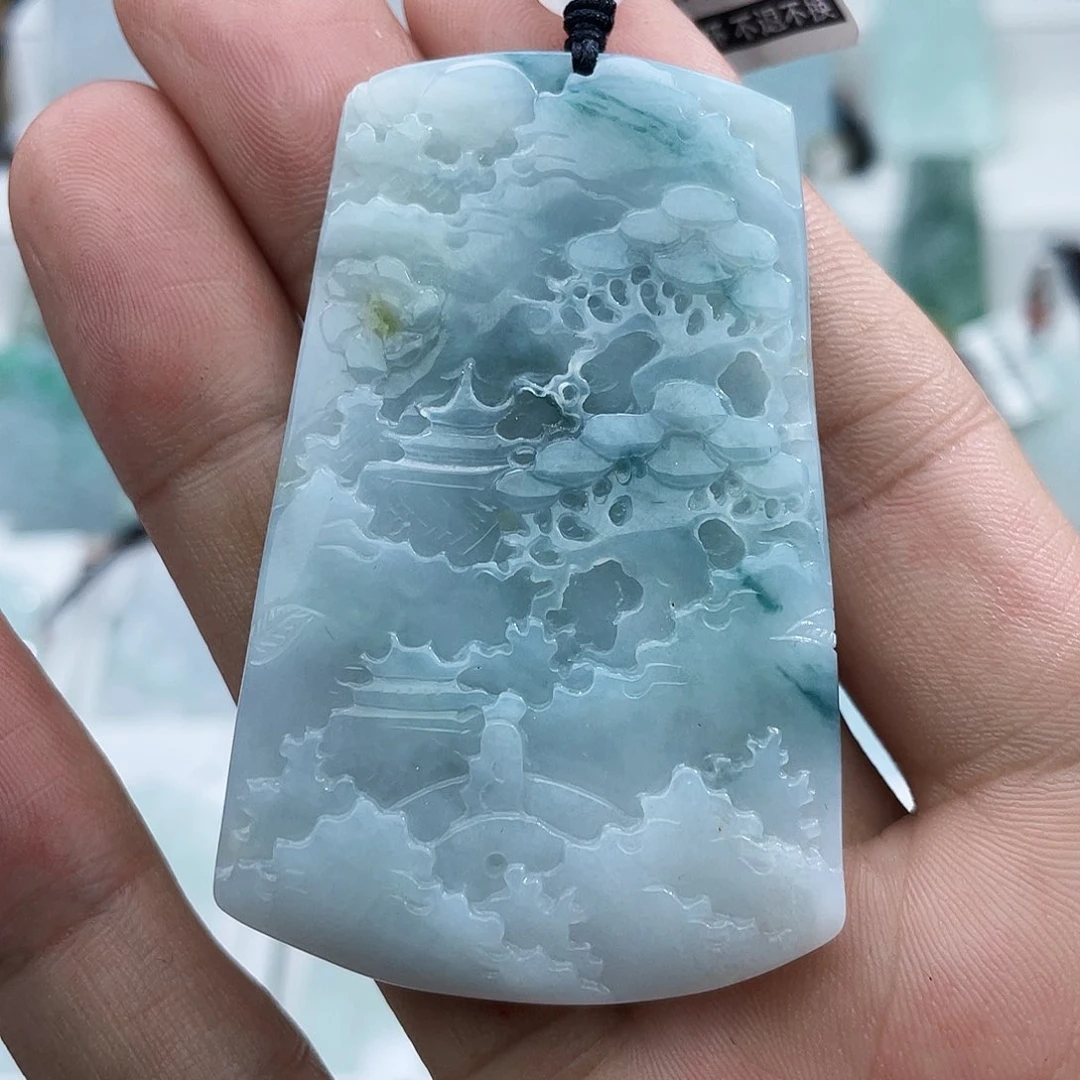 颈饰未镶嵌翡翠蓝*翡翠