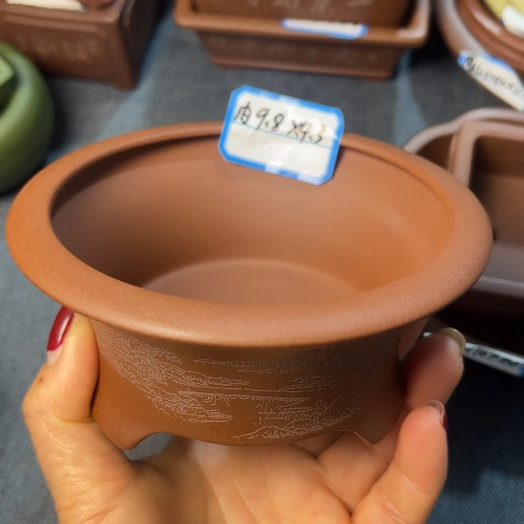 精选紫砂圆盆盆景盆