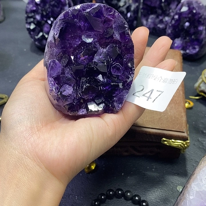 紫晶珠宝半成品未镶嵌