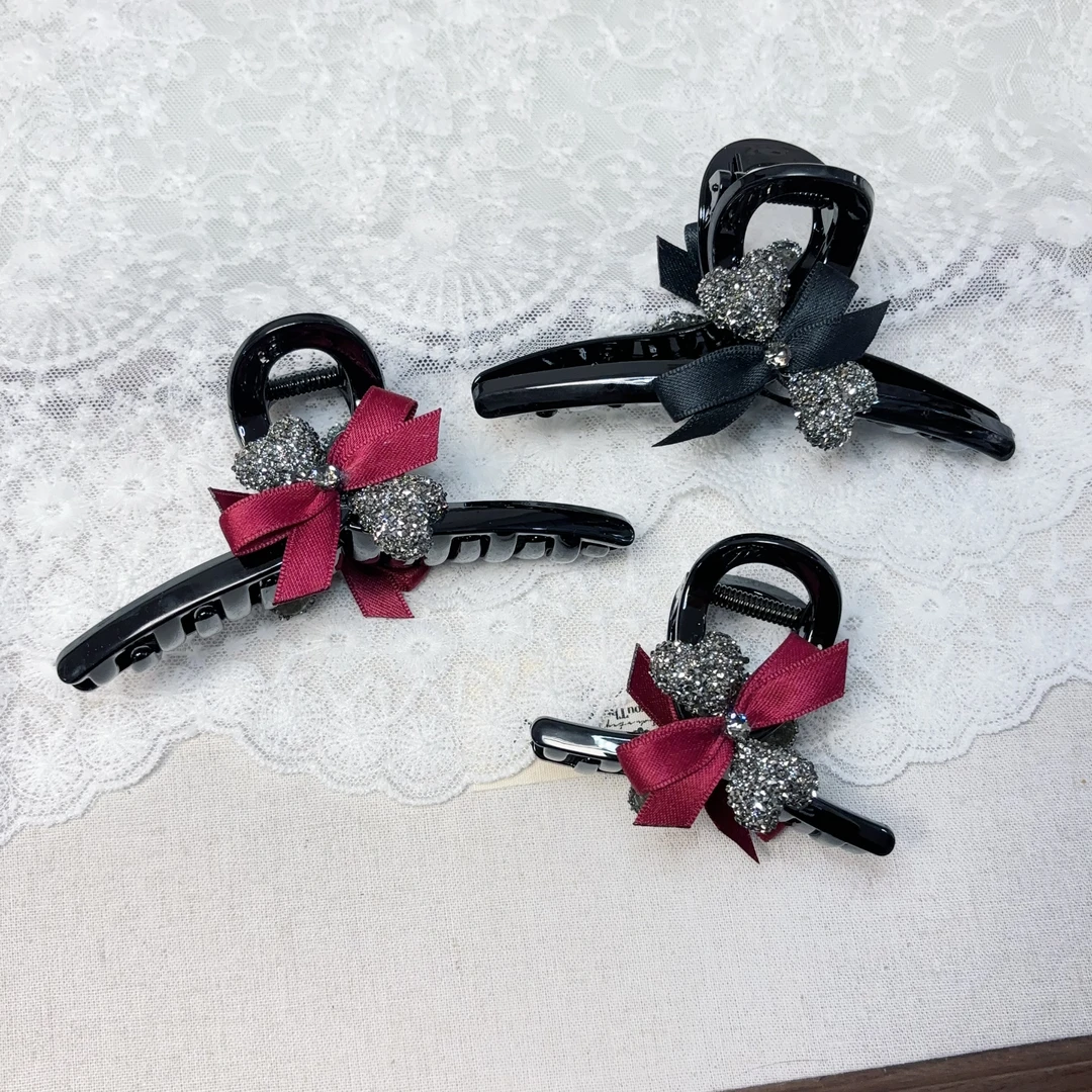 韩国东大门饰品发饰砂糖爱心鲨鱼夹8厘米13厘米