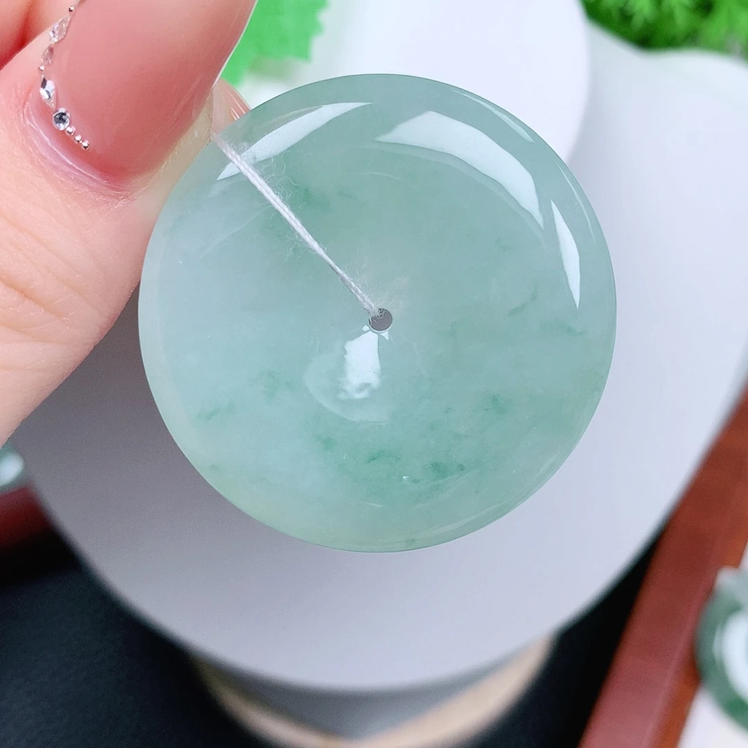 翡翠未镶嵌颈饰平安37.6-6.2