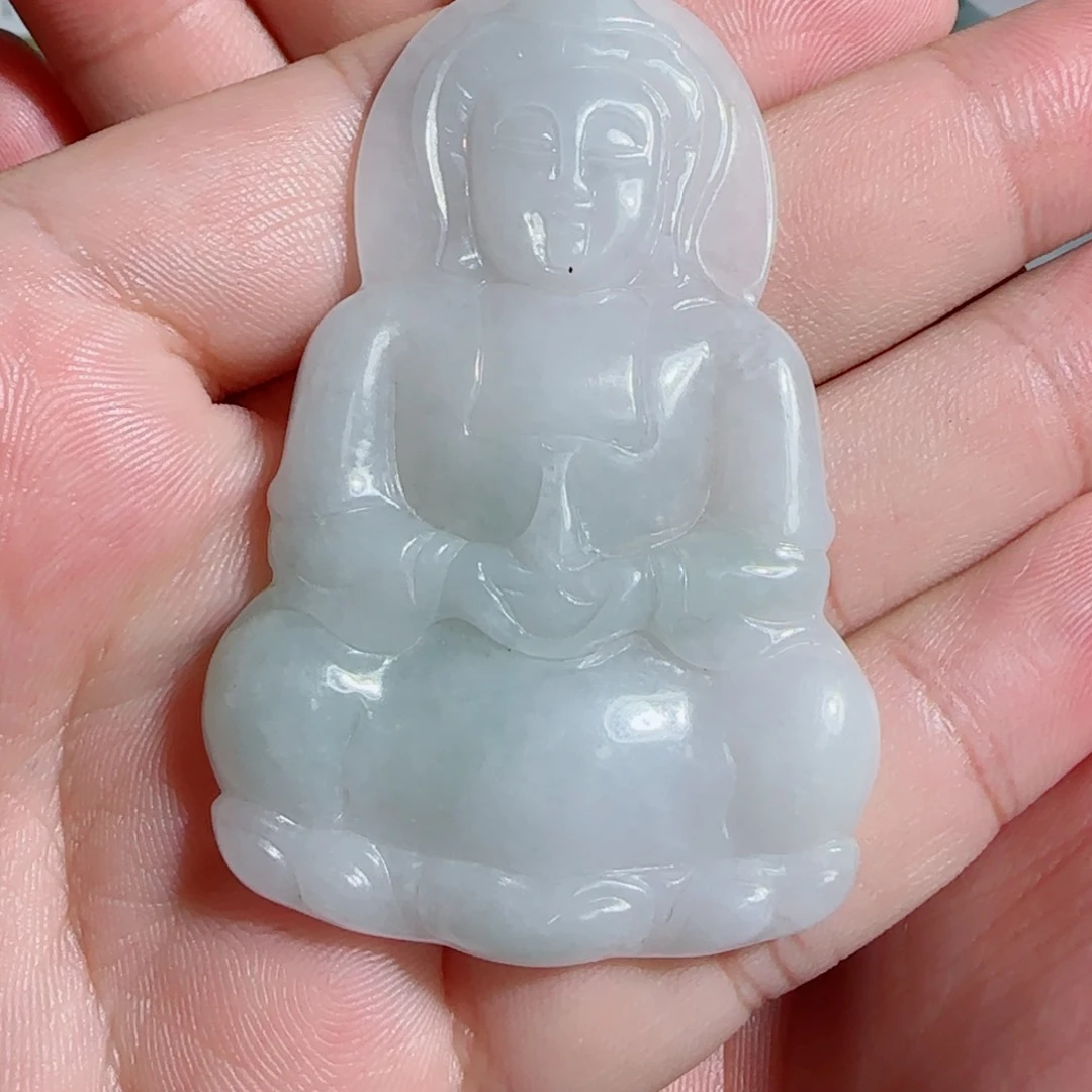 翡翠未镶嵌吊坠(不含链)观音