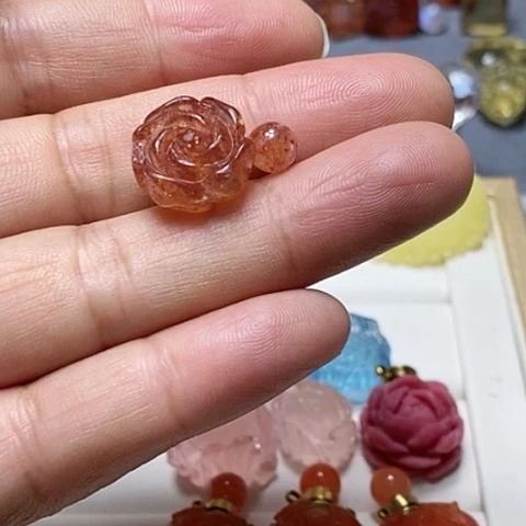未镶嵌珠宝半成品水晶花***菜水晶