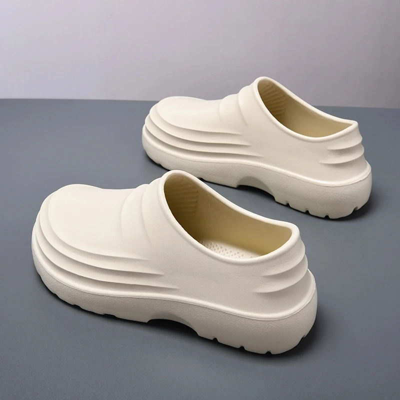 包头拖鞋男夏季爆款外穿防滑防水耐磨踩屎感包跟厨师鞋工作劳保鞋