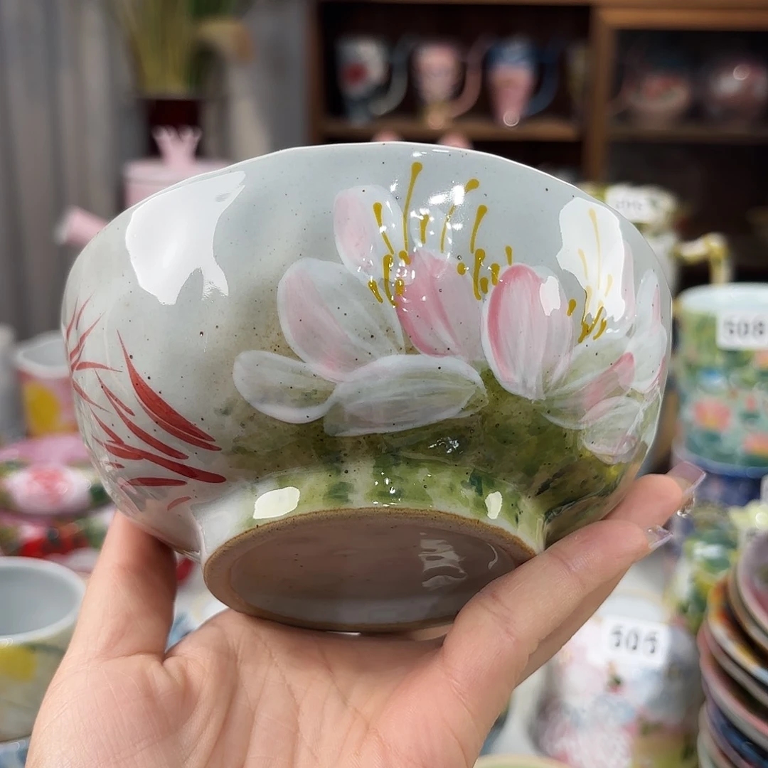 瓷片景德镇手绘高温釉下彩陶瓷茶具