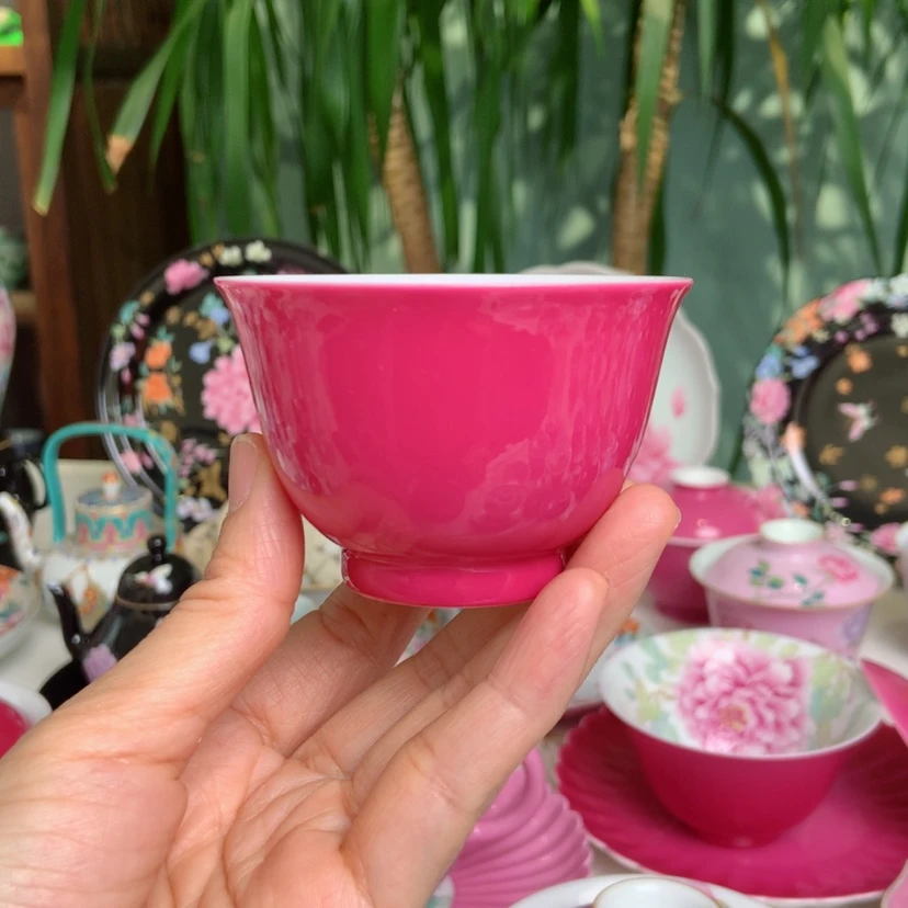 【闪购商品】胭脂红雍正主人杯