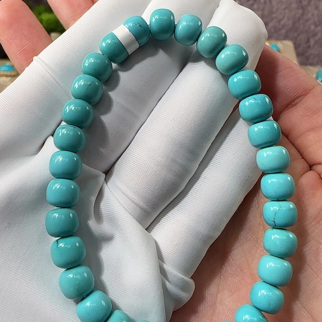 绿松石未镶嵌7mm➕老型手串