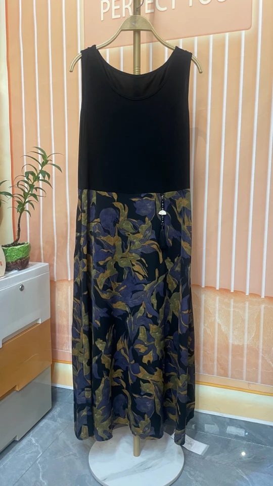 妈妈夏装两件套连衣裙洋气中年国风穿搭