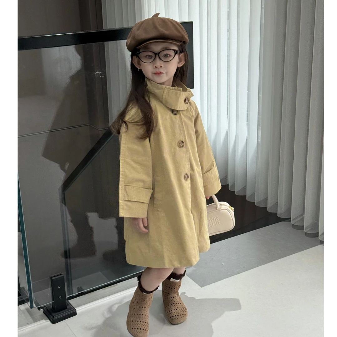 男女童2025秋季外套洋气儿童宝宝秋装风衣百搭高级感风衣