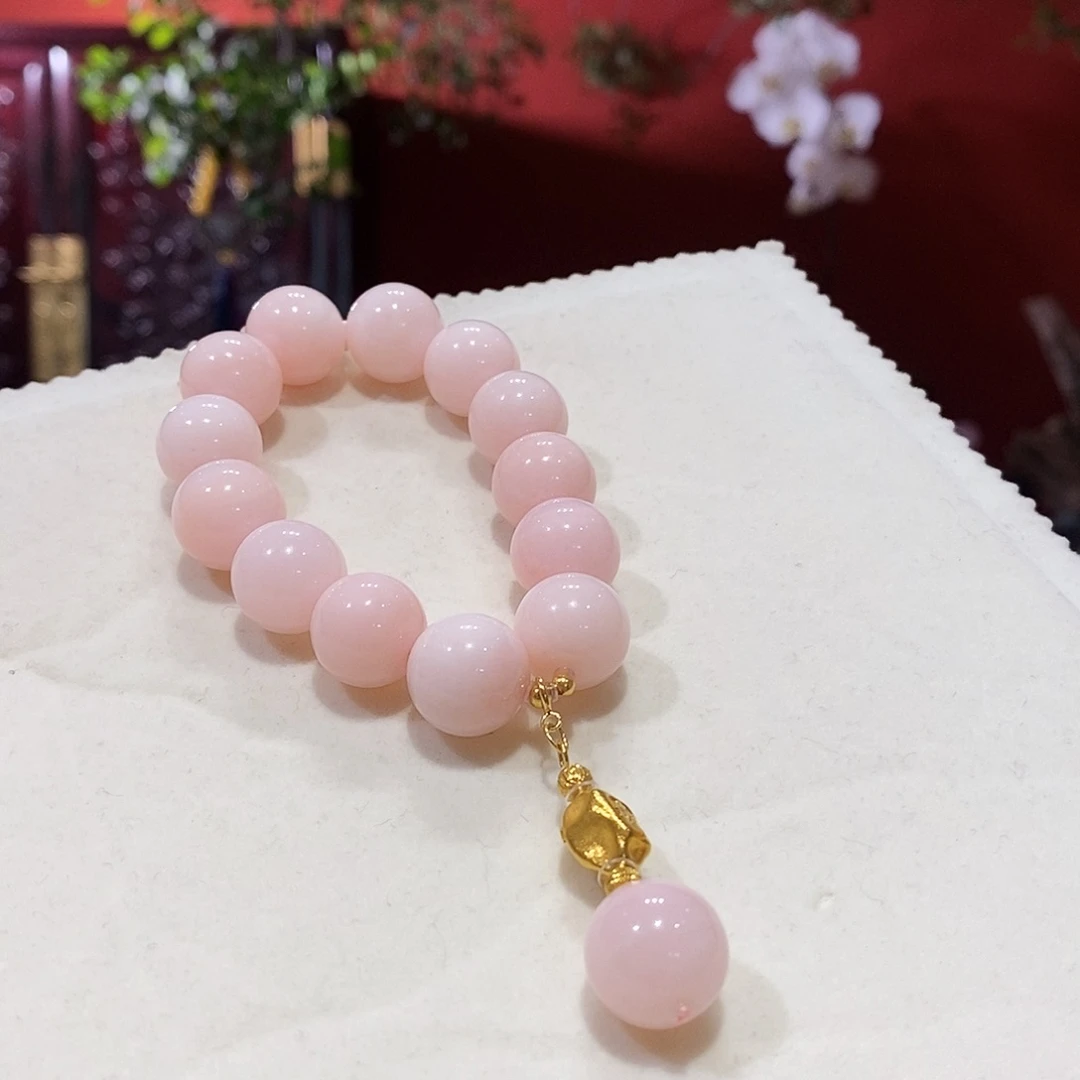 欧泊未镶嵌手串粉澳宝