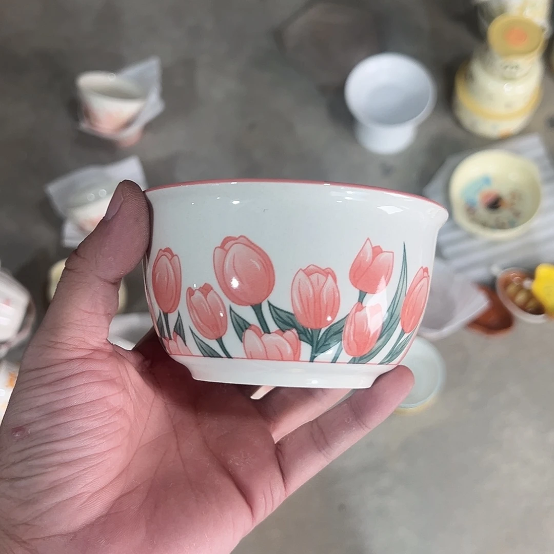 郁金香米饭碗1个装