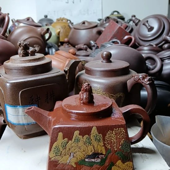 紫砂茶壶宜兴原矿红降坡紫砂壶