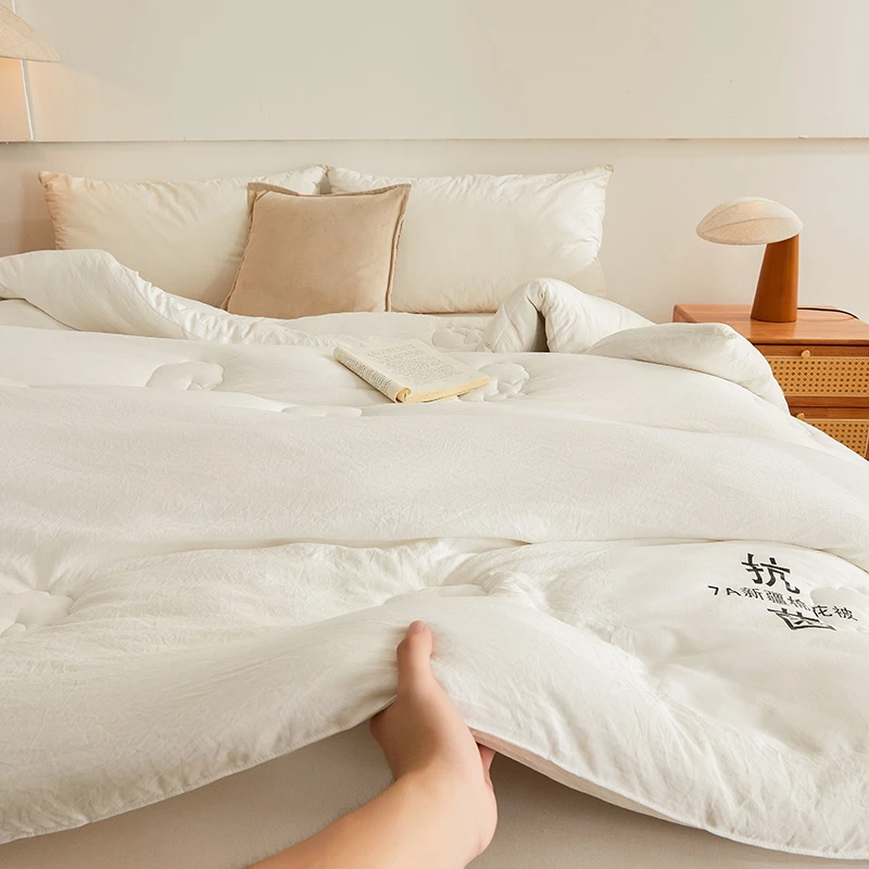A类7A抗菌新疆棉花被水洗大皱冬被被芯春秋被四季单人秋冬被