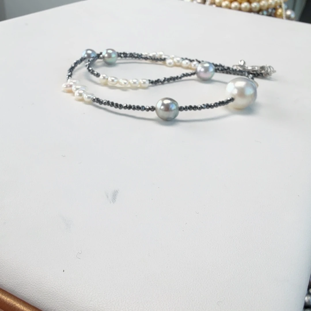 银S925镶嵌海水珍珠耳饰