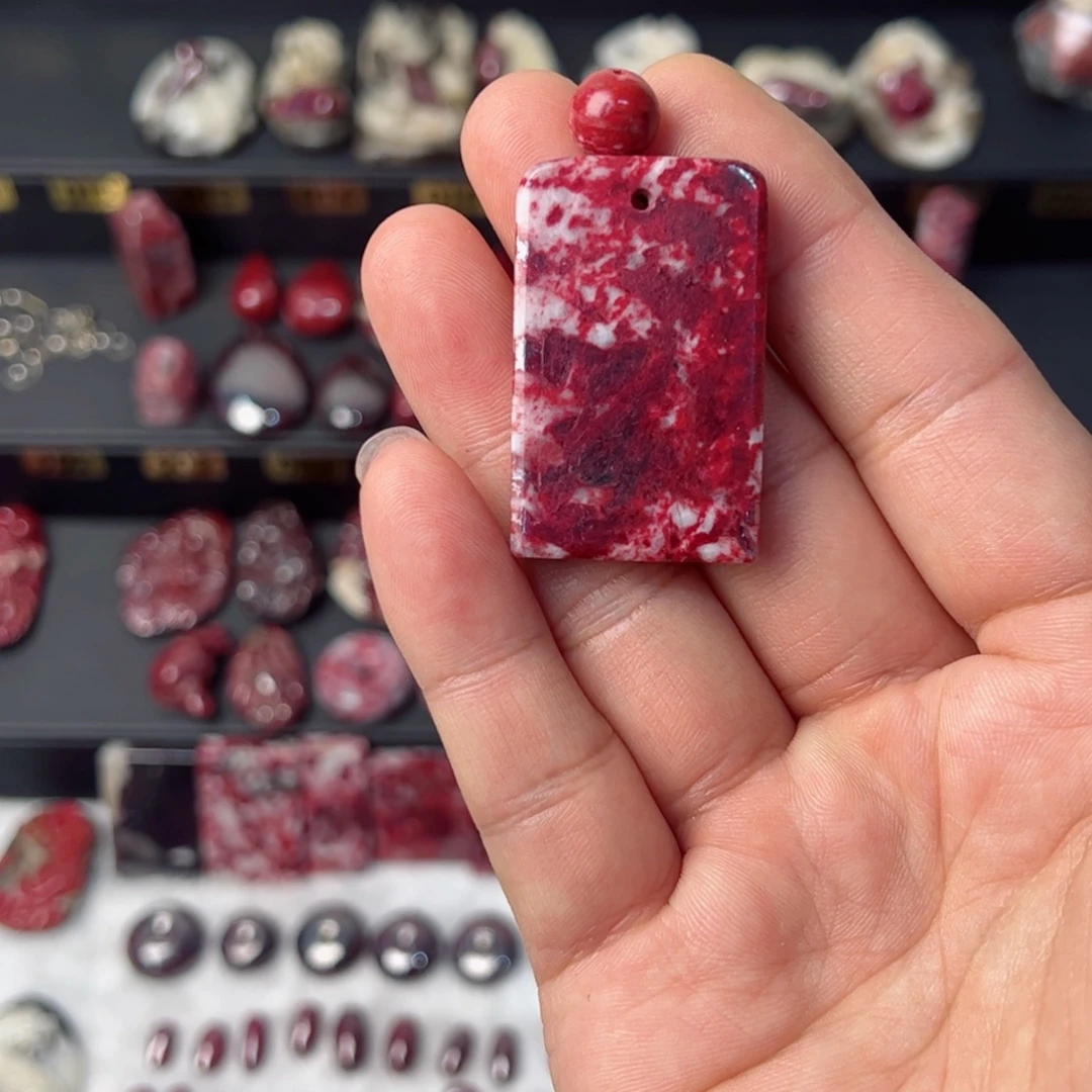 天然辰砂天然朱砂无事牌16