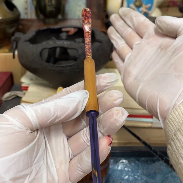 竹中古艺术品摆件