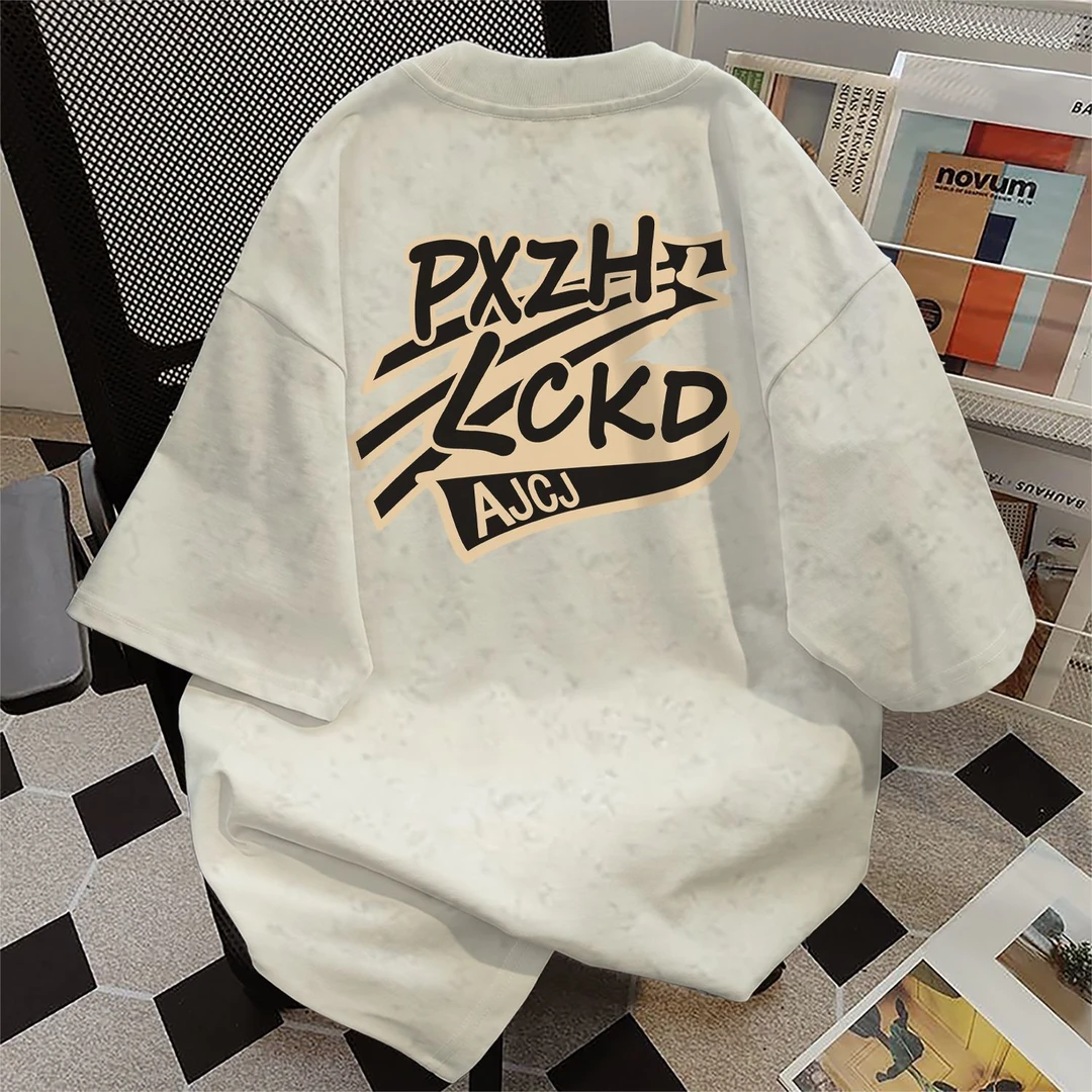 100%纯棉复古街头风扎染短袖t恤男女夏季爆款宽松圆领情侣上衣