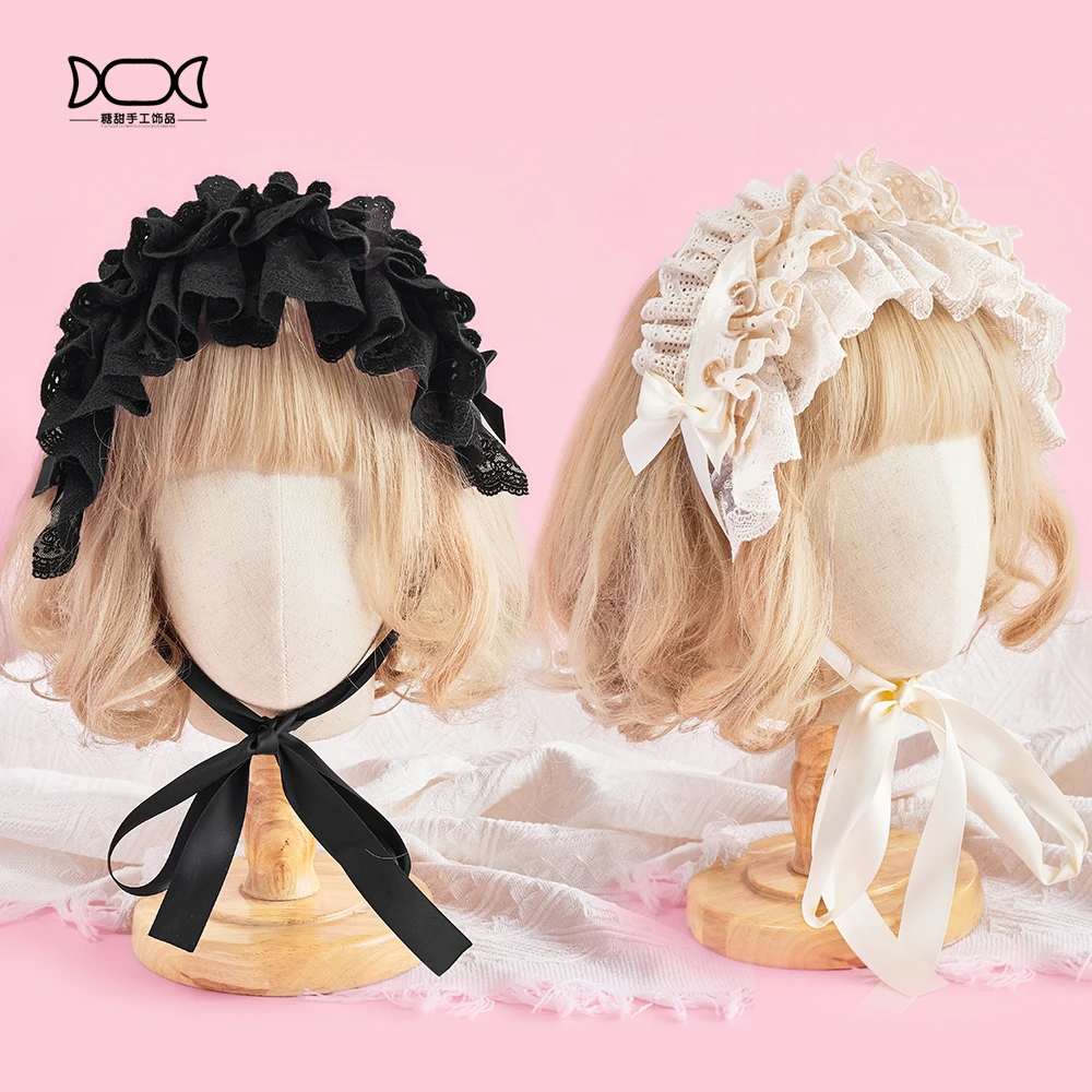 原创doll感甜美Lolita发带可爱少女发饰蝴蝶结配饰洛丽塔日系头饰