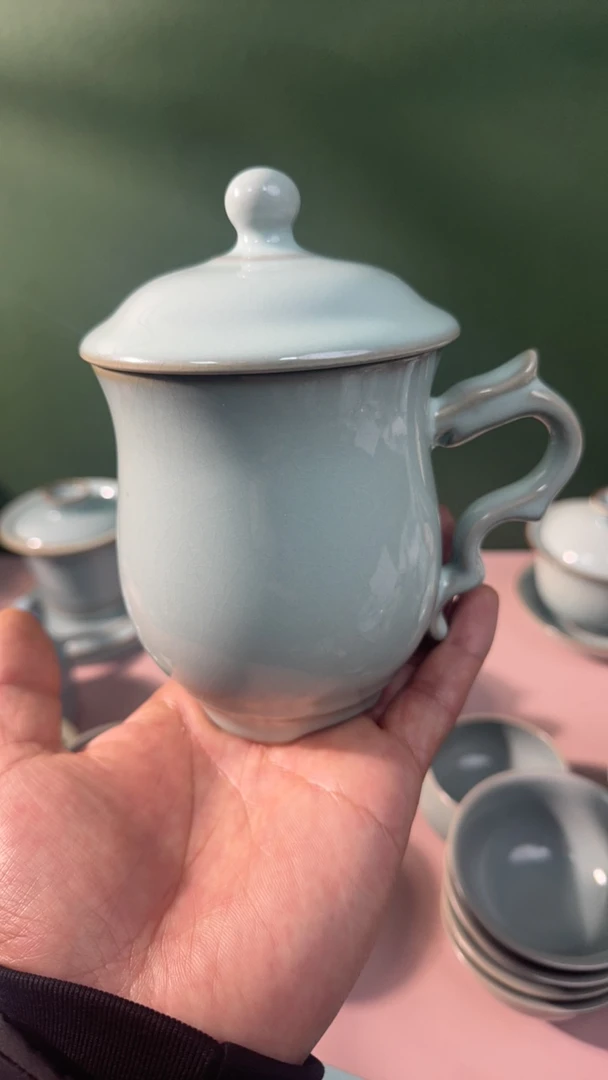 龙头杯原矿釉汝瓷办公杯微瑕