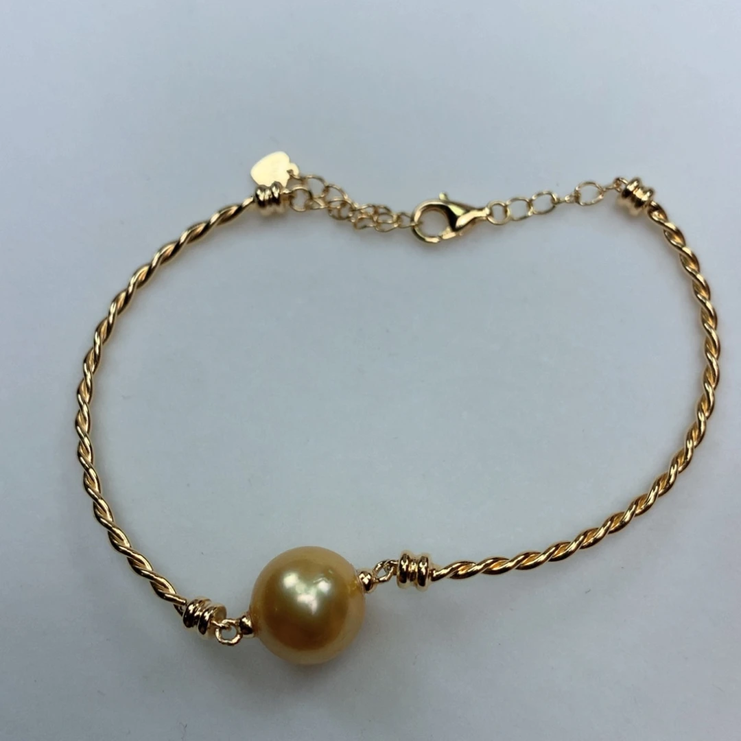 海水珍珠银S925镶嵌手绳