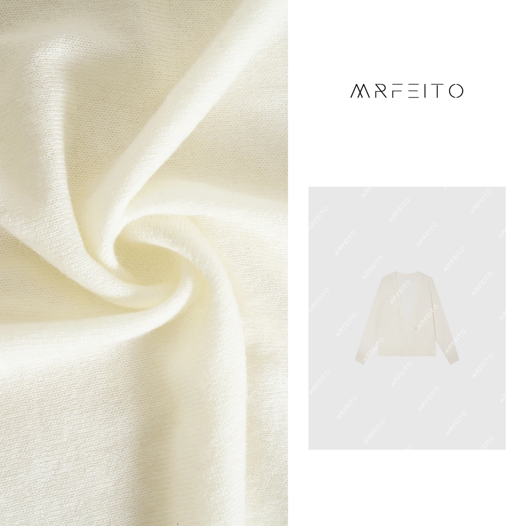 MRFEITO包袖休闲风纯色毛针织衫H538KS01Q26614