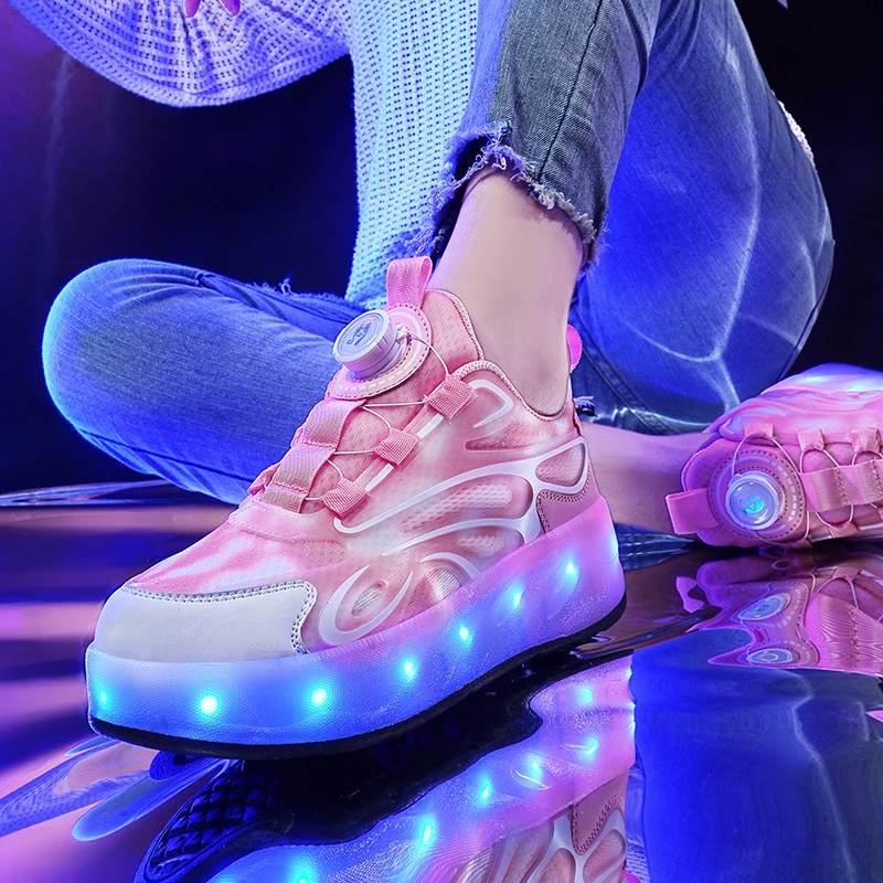 阿童木女童暴走鞋学生可收四轮2025新款儿童女孩运动溜冰鞋轮滑鞋