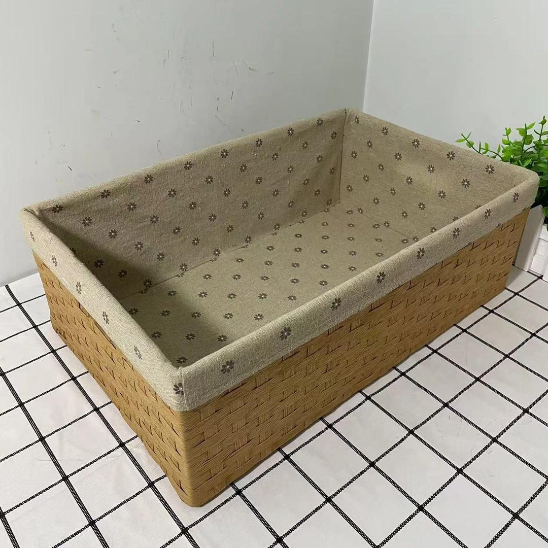 570微瑕款高43宽28.5高14.5手工编织收纳筐桌面杂物收纳筐