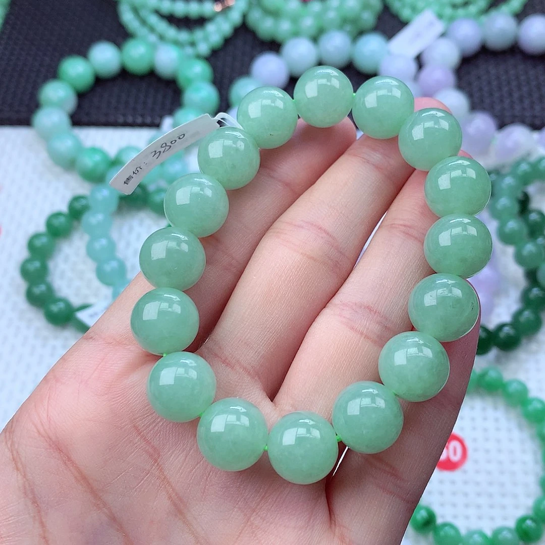 翡翠未镶嵌毛衣链卡12.7