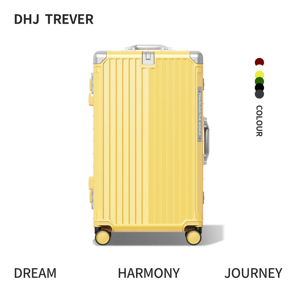 新款拉链铝框行李箱男女24寸大容量旅行箱登机箱密码箱20寸拉杆箱