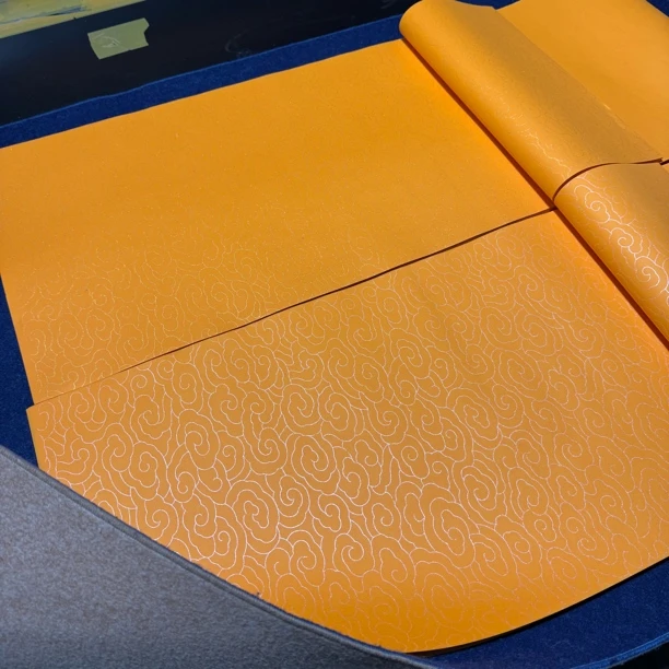 处理【生纸佛黄金/银祥云】大风堂生纸毛笔书法作品纸