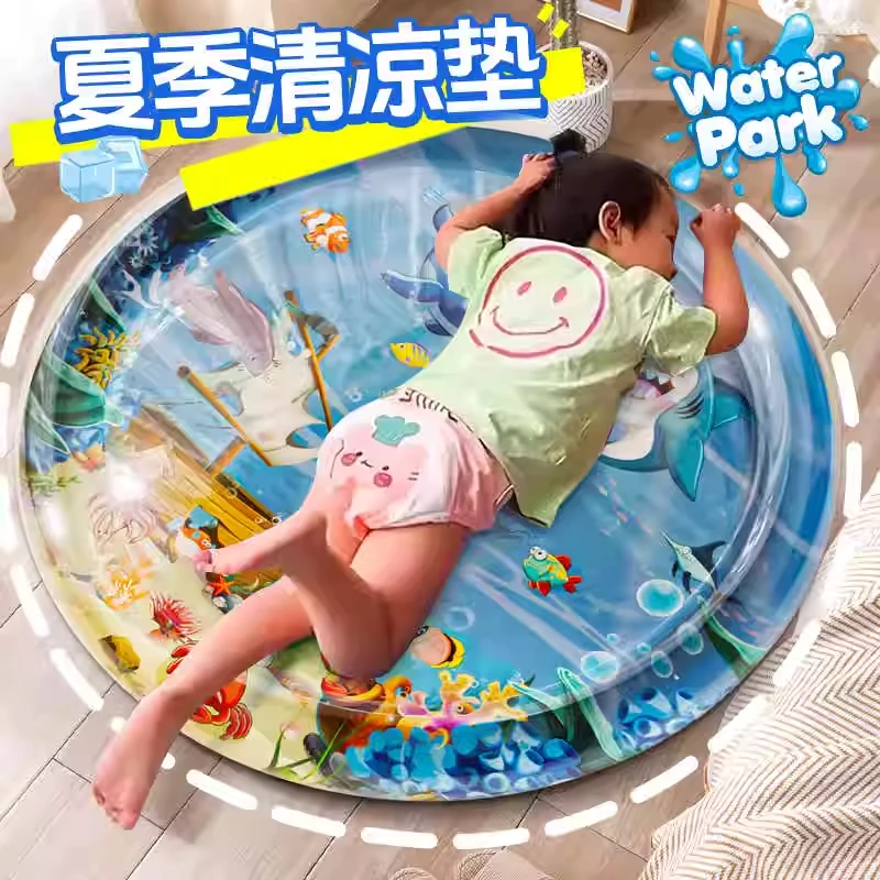 拍拍水垫婴幼儿爬爬水垫玩具大号夏季儿童宝宝爬行训练拍水垫加厚