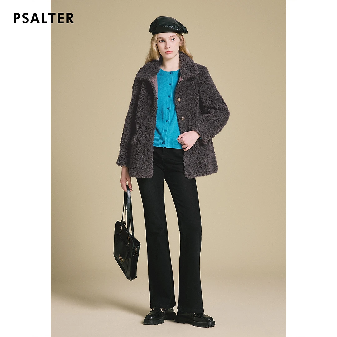 PSALTER/诗篇 2025秋冬可翻领可立领绵羊毛毛呢外套6C65110133