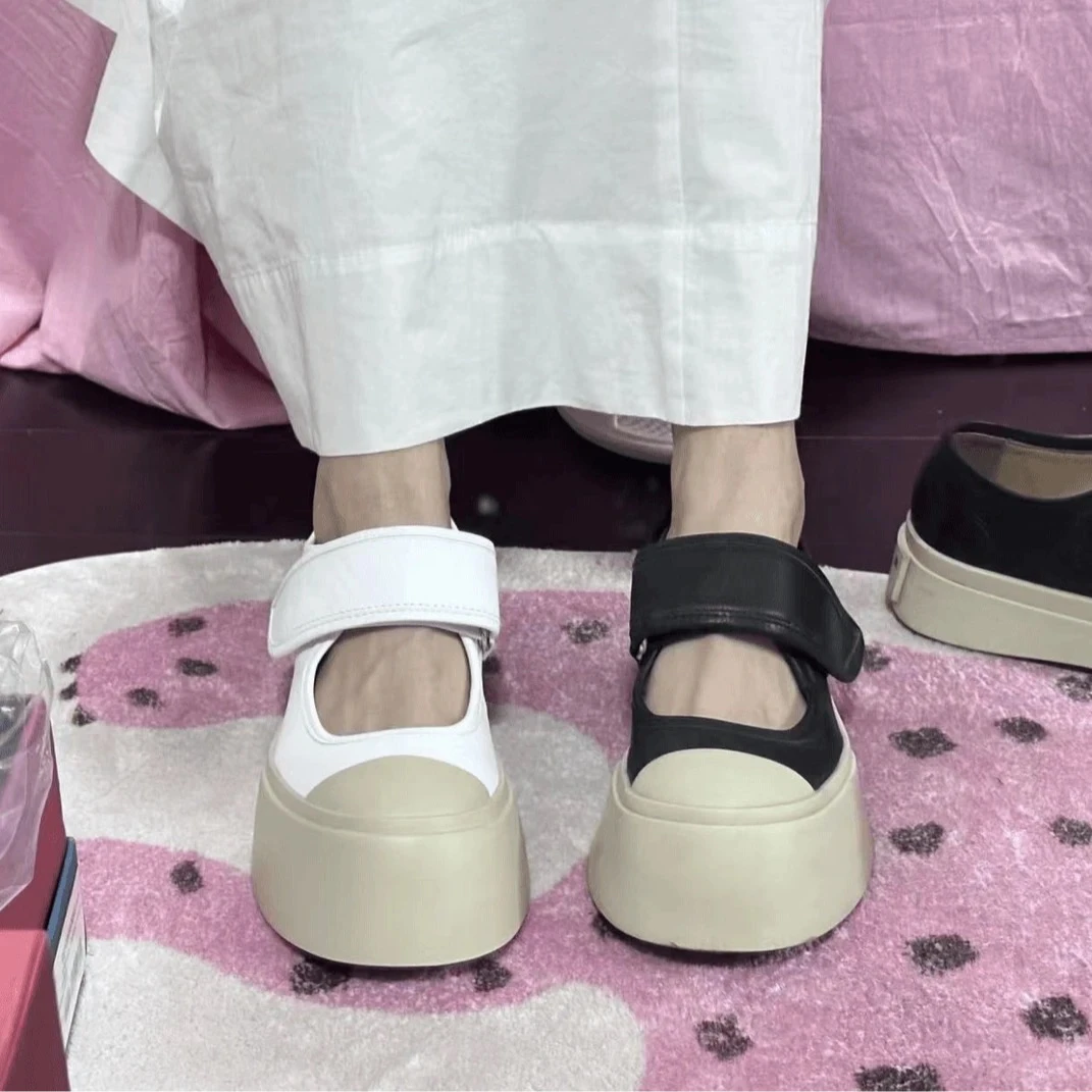 【花花严选】厚底休闲魔术贴大头鞋