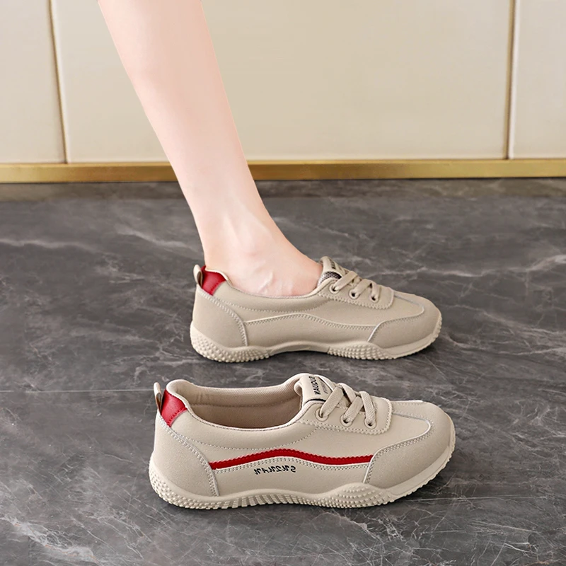 女鞋浅口运动鞋2025新款夏季一脚蹬孕妇鞋软底平底休闲帆布鞋34码