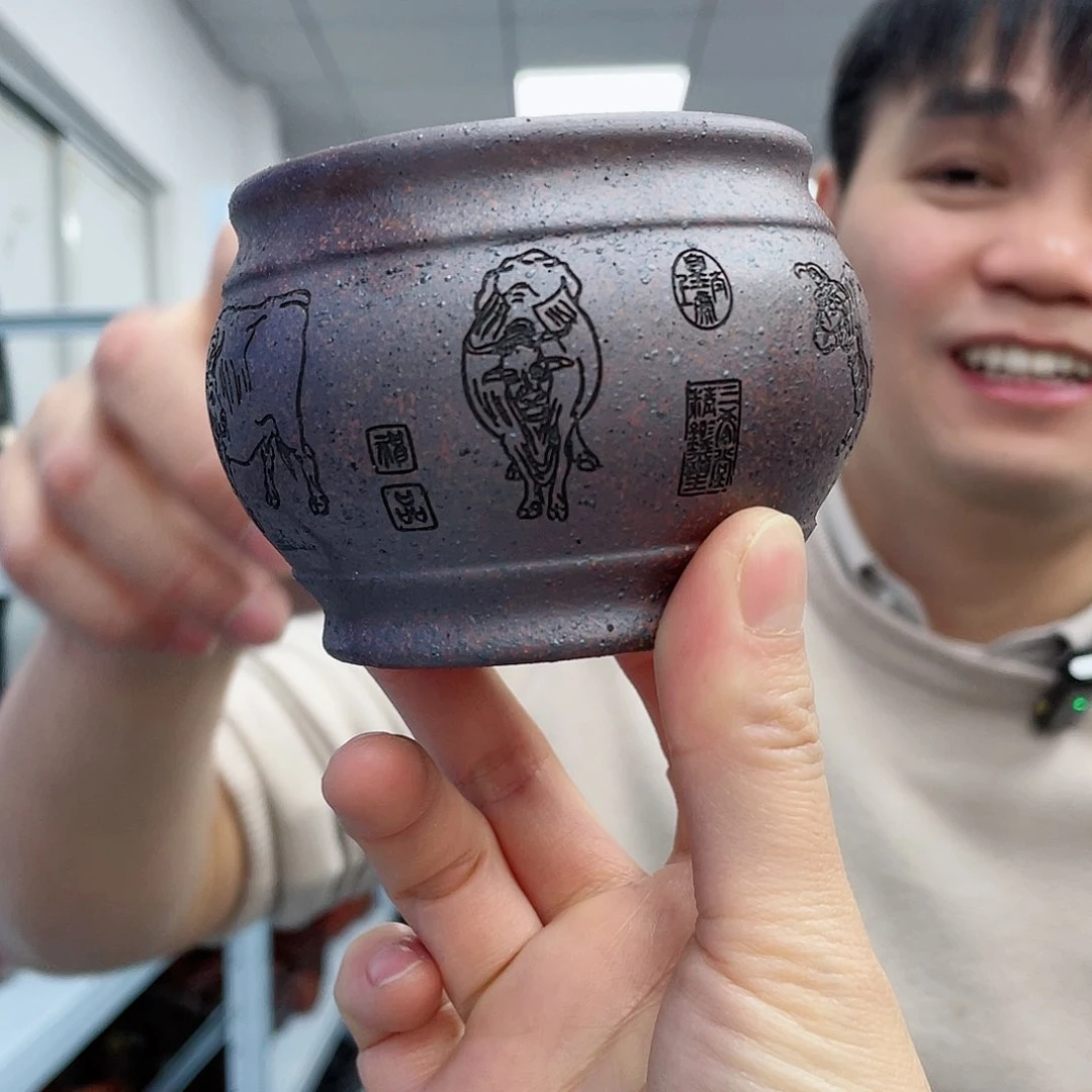 紫砂茶杯五牛1111111111111111