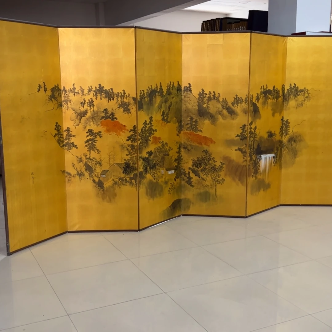 绘画屏风框画茶空间设计