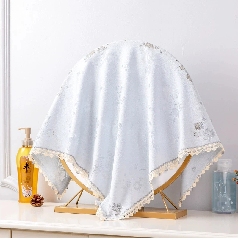 绣花蕾丝梳妆台镜子盖布欧式镜面遮挡布现代简约卧室防尘罩盖巾帘