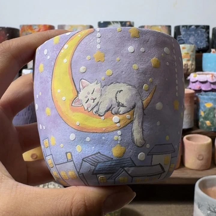 军***仔青梦陶艺手作花盆
