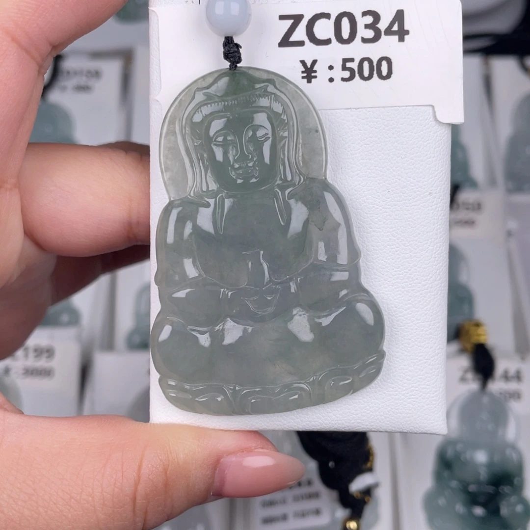 翡翠未镶嵌颈饰zc034