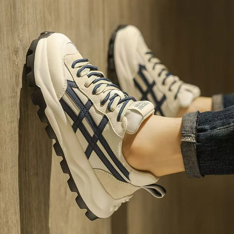男鞋透气复古感运动休闲青少年厚底老爹男士鞋子爆款百搭秋季潮鞋
