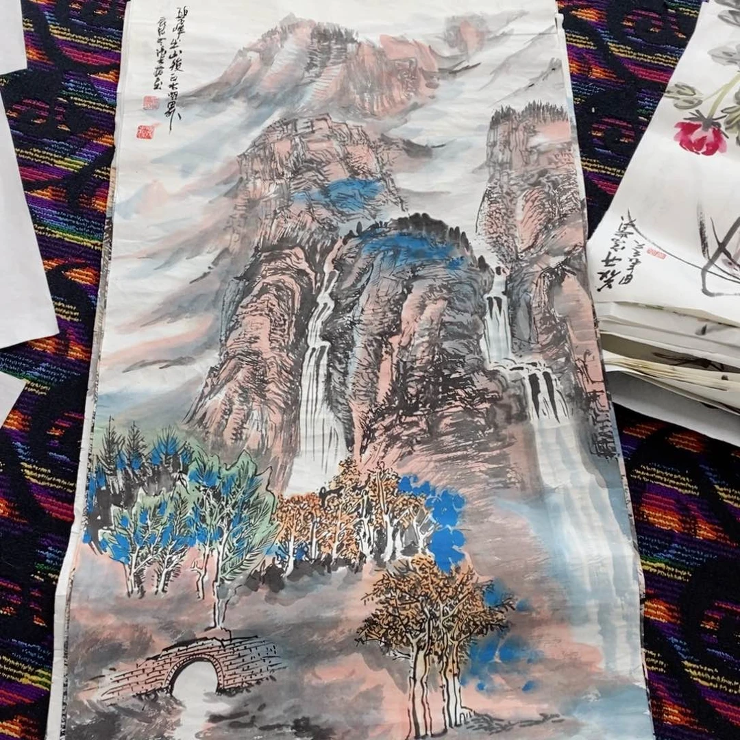 书法谢兴桥四尺山水