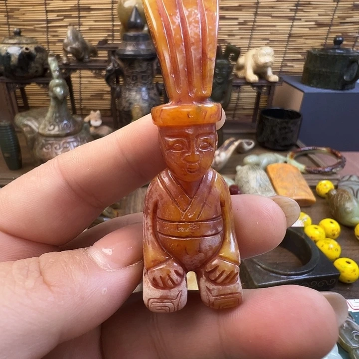 和田玉（糖玉）未镶嵌车挂