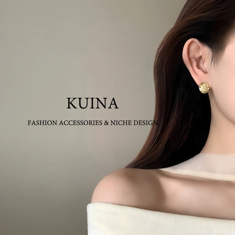 合金耳饰 高级感金色气质耳环女轻奢耳钉爆款小众独特巨好看耳饰